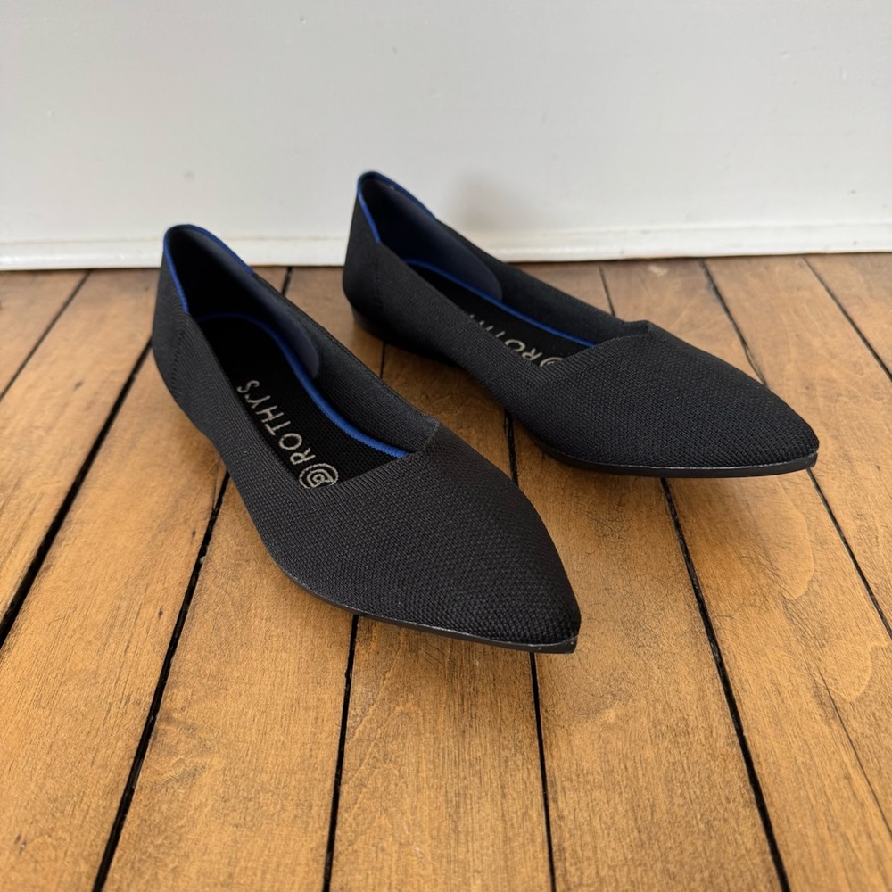 Rothy’s The Point Black Pointed Ballet Flat 7 - Picture 4 of 12